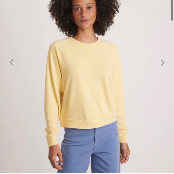 Marine Layer Sweaters - NWT Marine Layer Vintage Terry Sweatshirt pale banana